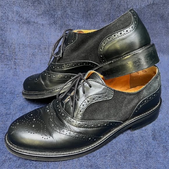 Embassy London Wingtip Brogues 10M 41 black - Picture 2 of 10